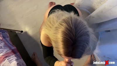 Jan jajayen tsotsar Dick da Fucking Up, Samun Cum akan Jakinta